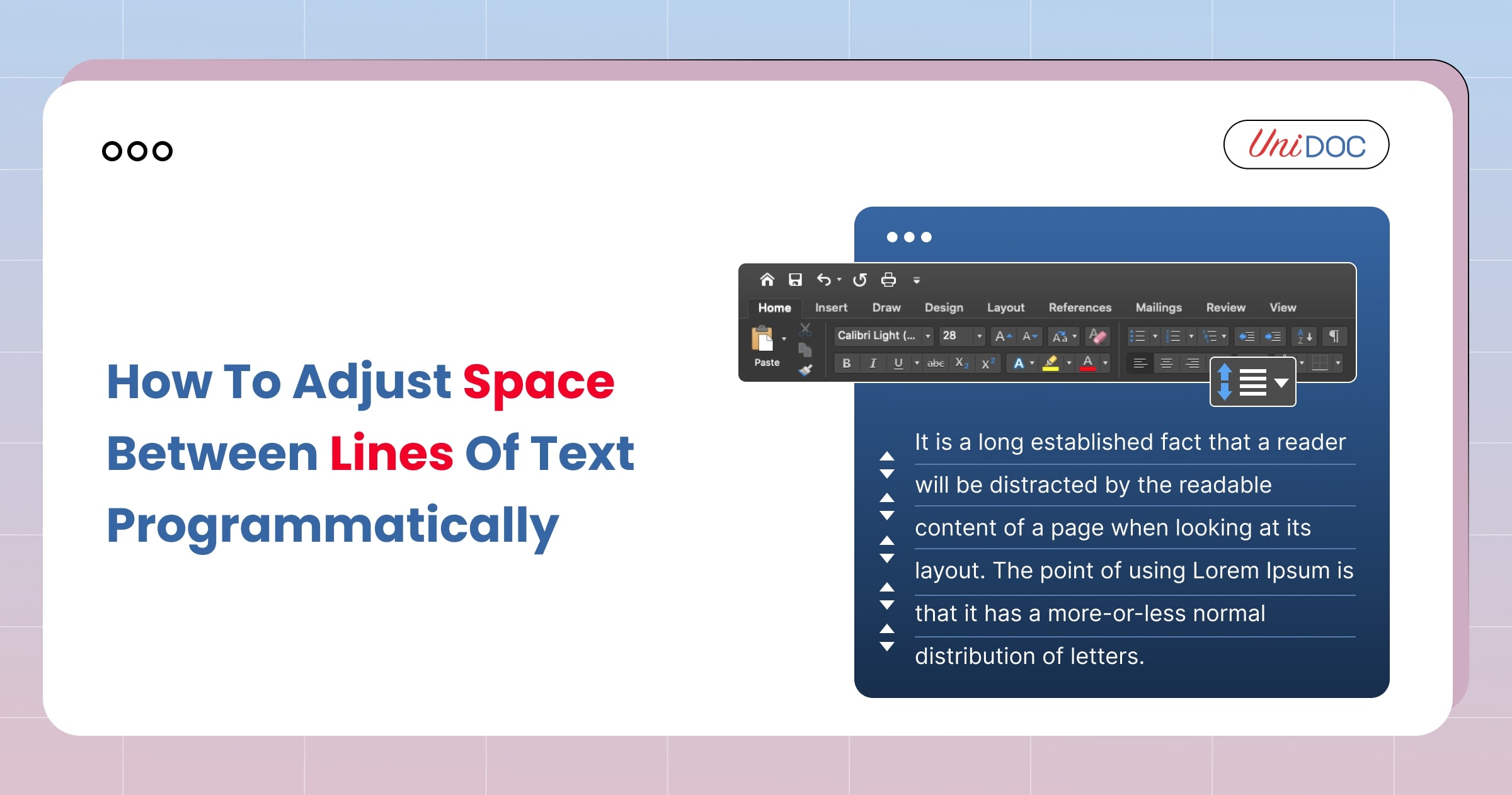 Adjusting Space Between Lines of Text Programmatically
