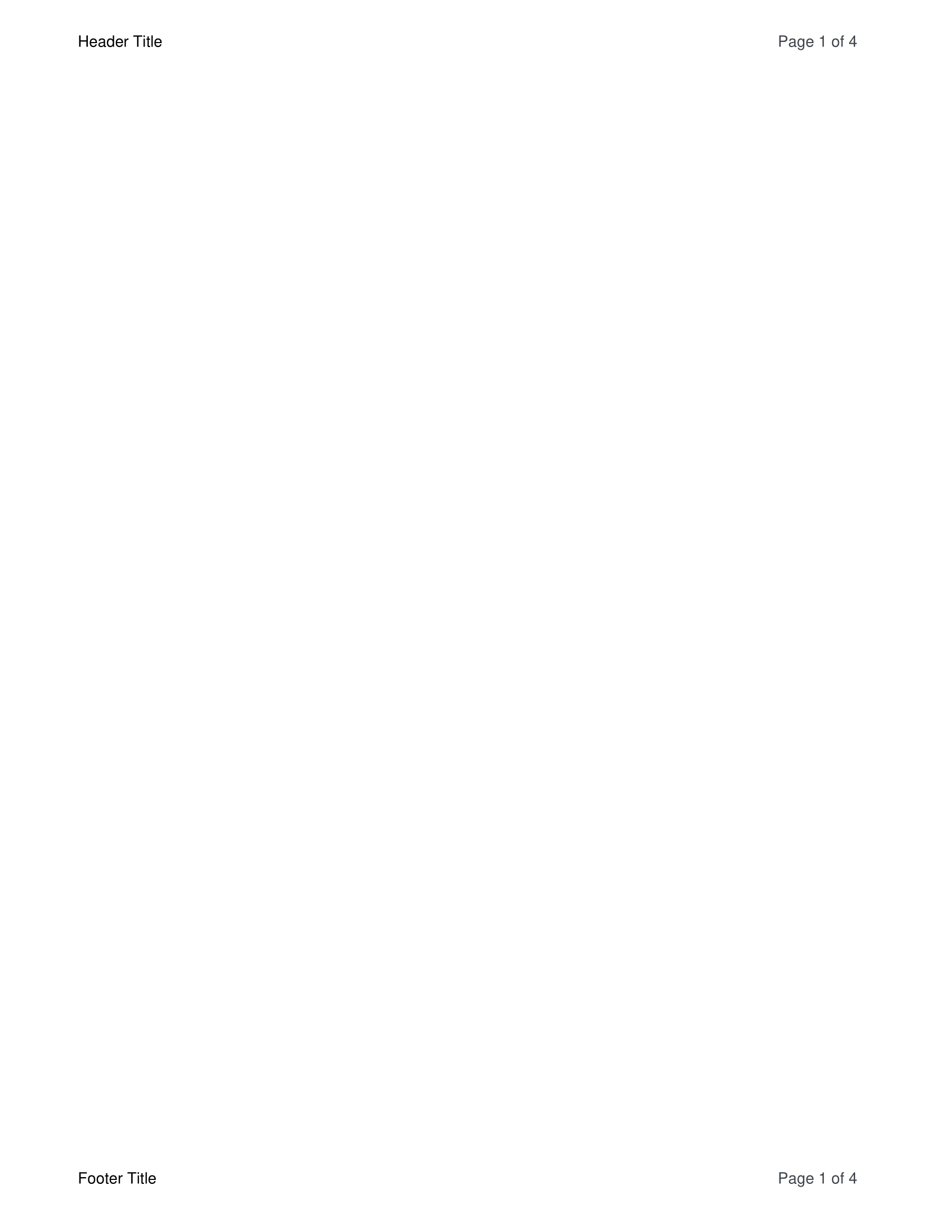 Header and Footer example